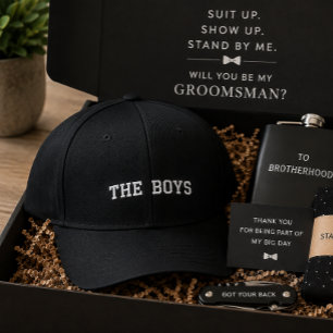 'The Boys' Trouwfoto's Coole Foto's Verlovingsfees Geborduurde Pet