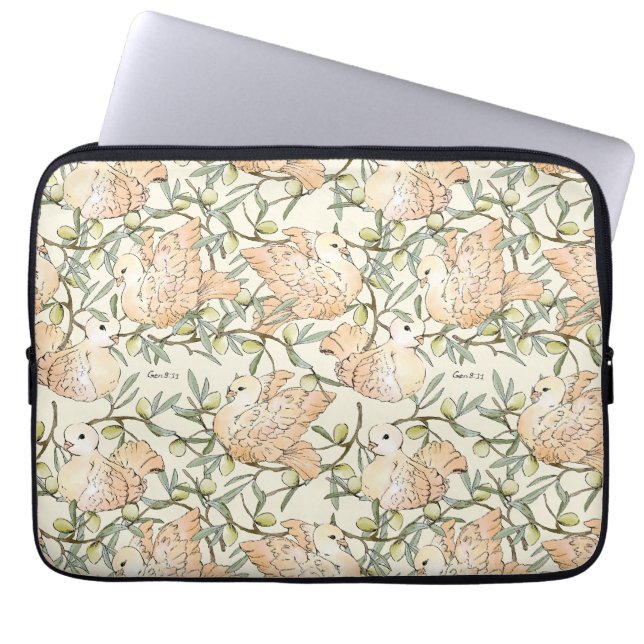 The Branch and Dove Laptop Sleeve (Voorkant)