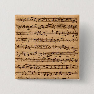 The Brandenburger Concertos No.5 D-Dur, 1721 Vierkante Button 5,1 Cm
