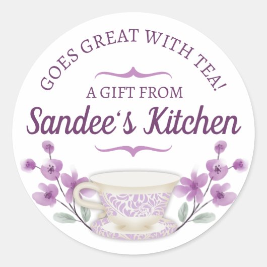 thé brasser boule teacup fleurs cadeau étiquette c (Devant)