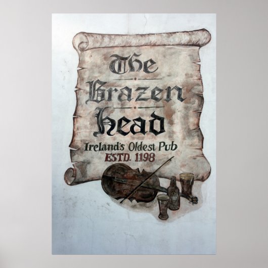 The Brazen Head pub, Dublin, Ierland Poster (Voorkant)