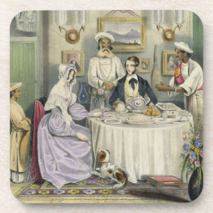 The Breakfast, bord 3 van 'Anglo Indians', engra Onderzetter