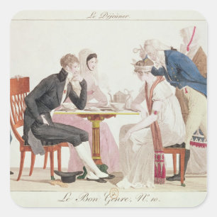 The Breakfast, van 'Bon Genre' Vierkante Sticker