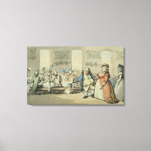 The Breakfast, van "Scenes at Bath" (met/c & inkt  Canvas Afdruk