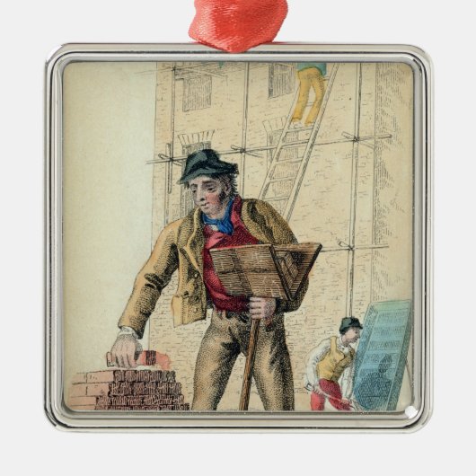The Bricklayer's Laborer Metalen Ornament (Voorkant)