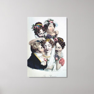 The Bride, c.1820 (litho) Canvas Afdruk