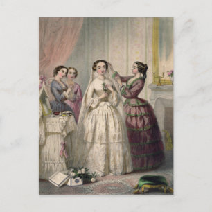 The Bride, gegraveerd door J. Battannier, 1852-53 Briefkaart