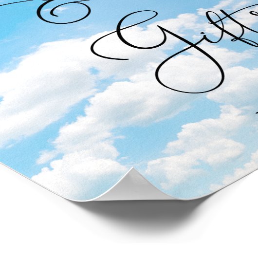 The Bride Is On Cloud 9 Kaarten en geschenken Poster (Hoek)