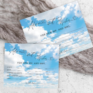The Bride is op Cloud 9 advies en wenst Kaarten