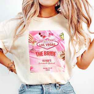 The Bride Las Vegas Bachelorette Party Poker Roze T-shirt