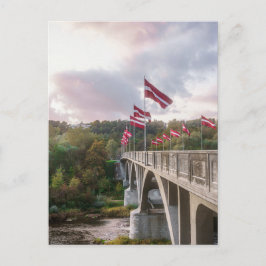 The Bridge over Gauja River, Sigulda, Latvia Briefkaart