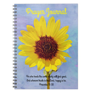 The Bright Happy Sunflower Prayer Journal Notitieboek