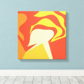 The Bright Unknown Yellow Abstract Canvas Print (Insitu (Houten vloer))