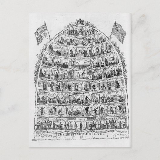 The British Beehive, 1867 Briefkaart (Voorkant)