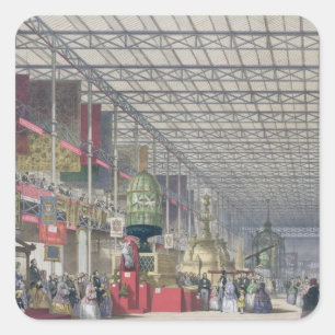 The British Nave of the Great Exhibition, 1851 (co Vierkante Sticker