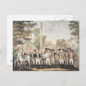 The British Surrendering to General Washington Briefkaart (Voorkant / Achterkant)