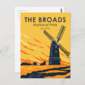 The Broads National Park England  Briefkaart (Voorkant / Achterkant)