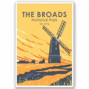 The Broads National Park England  Sticker