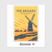 The Broads National Park England  Sticker (Vel)