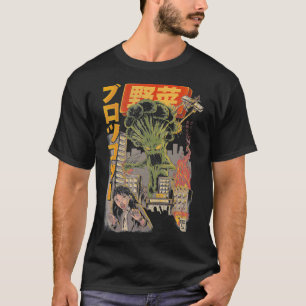 The BROCCOZILLA Kaiju Broccoli Monster Japans voor T-shirt