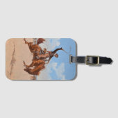 The Bronco Buster (door Frederic Remington) Bagagelabel (Voorkant (horizontaal))