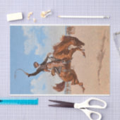 The Bronco Buster (door Frederic Remington) Tissuepapier (Craft)