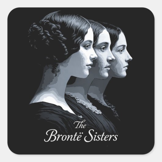 The Brontë Sisters Vierkante Sticker (Voorkant)