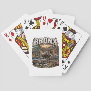 The Bronx New York Boogie Down Stedelijke Collage Pokerkaarten