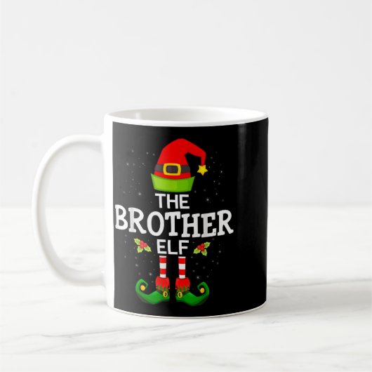 The Brother Elf Christmas Family Matching Pajama Koffiemok (Links)