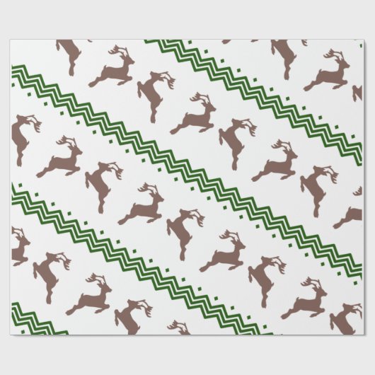 THE BROWN REINDEER PATTERN CADEAUPAPIER (Vlak)
