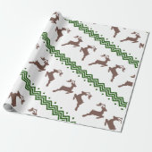 THE BROWN REINDEER PATTERN CADEAUPAPIER (Uitgerold)