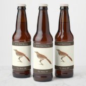 The Brown Thrush of Brown Thrasher, New York Birds Bier Etiket (Flessen)