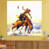 "The Bucker" Westerne kunst van Charles M Russell Canvas Afdruk (Insitu (Woonkamer))