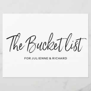 "The bucket list" Stijlvol met briefterende wedden Kaart