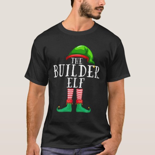 The Builder Elf Matching Family Kerstmis Gi T-shirt (Voorkant)