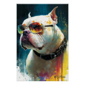 The Bulldog With Sunglasses - Composition 008 Perfect Poster (Voorkant)