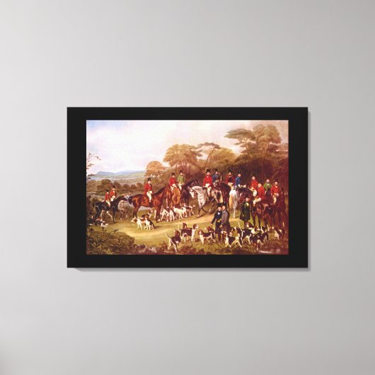 The Bury Hunt', J. Maiden_Engravings Canvas Afdruk (Voorkant)