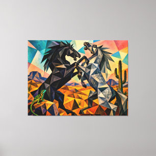 The Bystanders – De Hagedis en De Cactus Canvas Afdruk