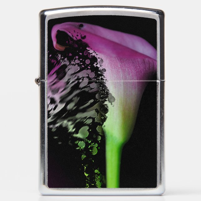 The Calla Lily Disintigrates Zippo Lighter (Voorkant)