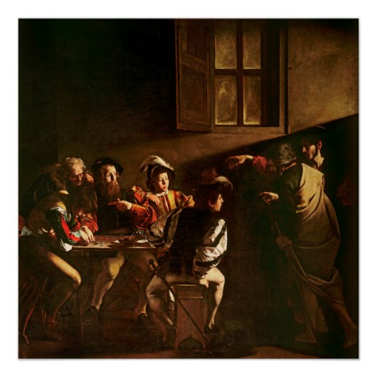 The Calling of St. Matthew, c.1598-1601 Perfect Poster (Voorkant)
