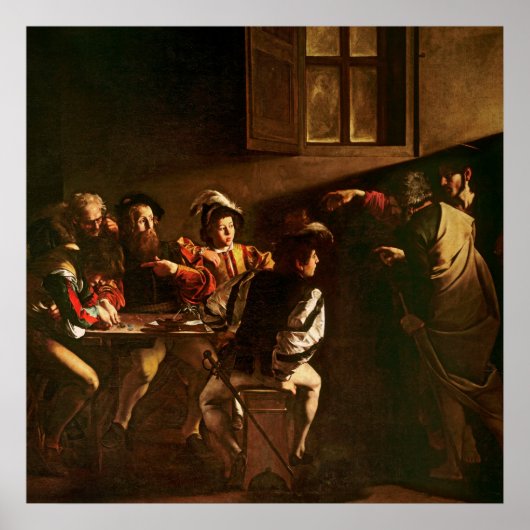 The Calling of St. Matthew, c.1598-1601 Poster (Voorkant)