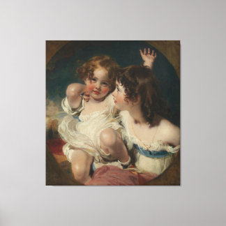 The Calmady Children (Emily, 1818-?1906, en Laura Canvas Afdruk