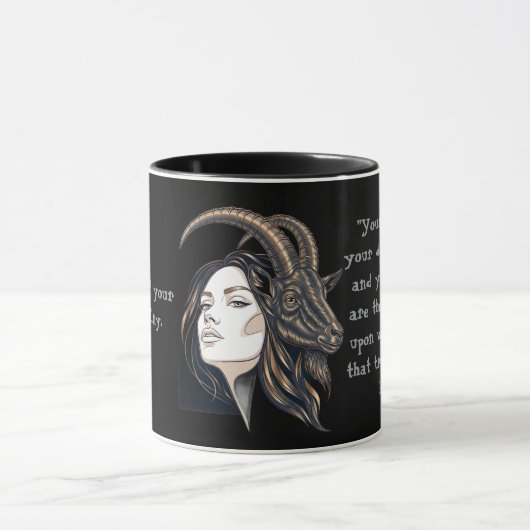 The Capricorn Lady: Luxury Two-Tone Mug (Centre)