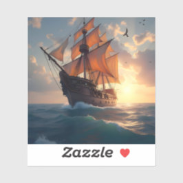 The Captain's Pride - Square Vinyl  Sticker