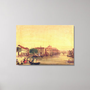 The Careenage, Bridgetown, Barbados, c.1848 Canvas Afdruk
