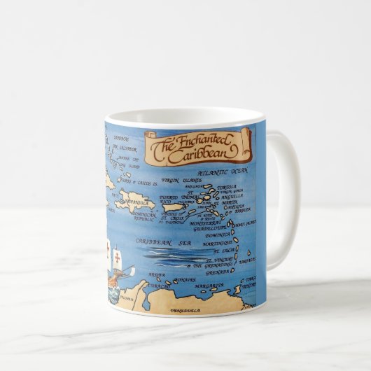 The Caribbean Map Mug (Devant droit)
