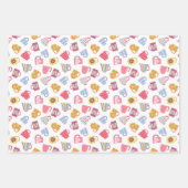 thé carrelé mignon motif enveloppant feuilles de p (Devant)