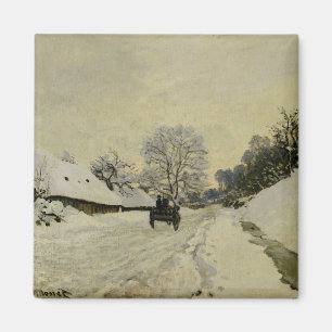 The Cart, of Road under Snow at Honfleur, 1865 Magneet