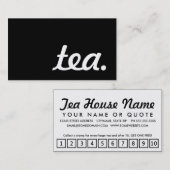 thé. carte perforée de fidélité (Devant / Derrière)