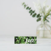 thé. carte perforée de fidélité (Debout devant)